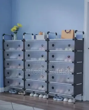 6 Layer, 3 Roll Multifunctional Shoe Rack With Cover