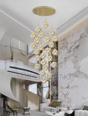 Modern Led Glass Ball Dimmable Chandelier