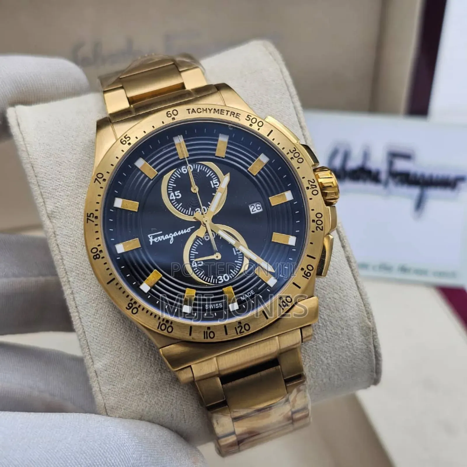 Salvatore Ferragamo Inspired Chronograph Watch