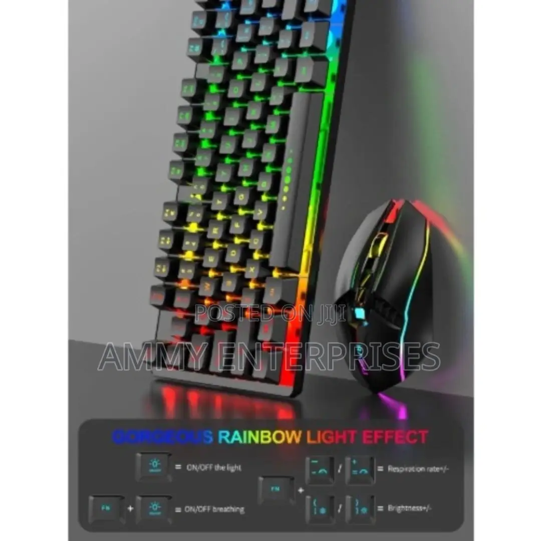 R905 Wireless Gaming Mouse and Keyboard With RGB Backlit