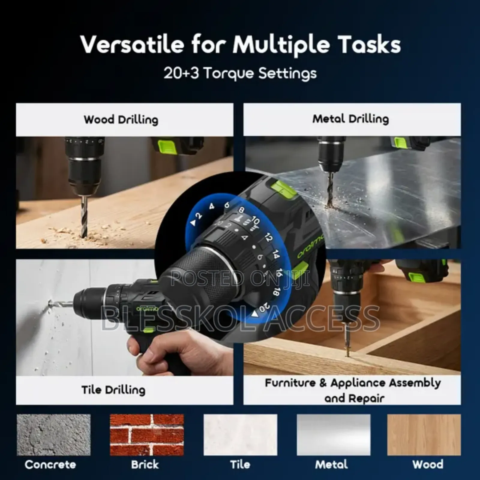 Oraimo Maxdrill 20v Cordless Versatile Power Drill Driver