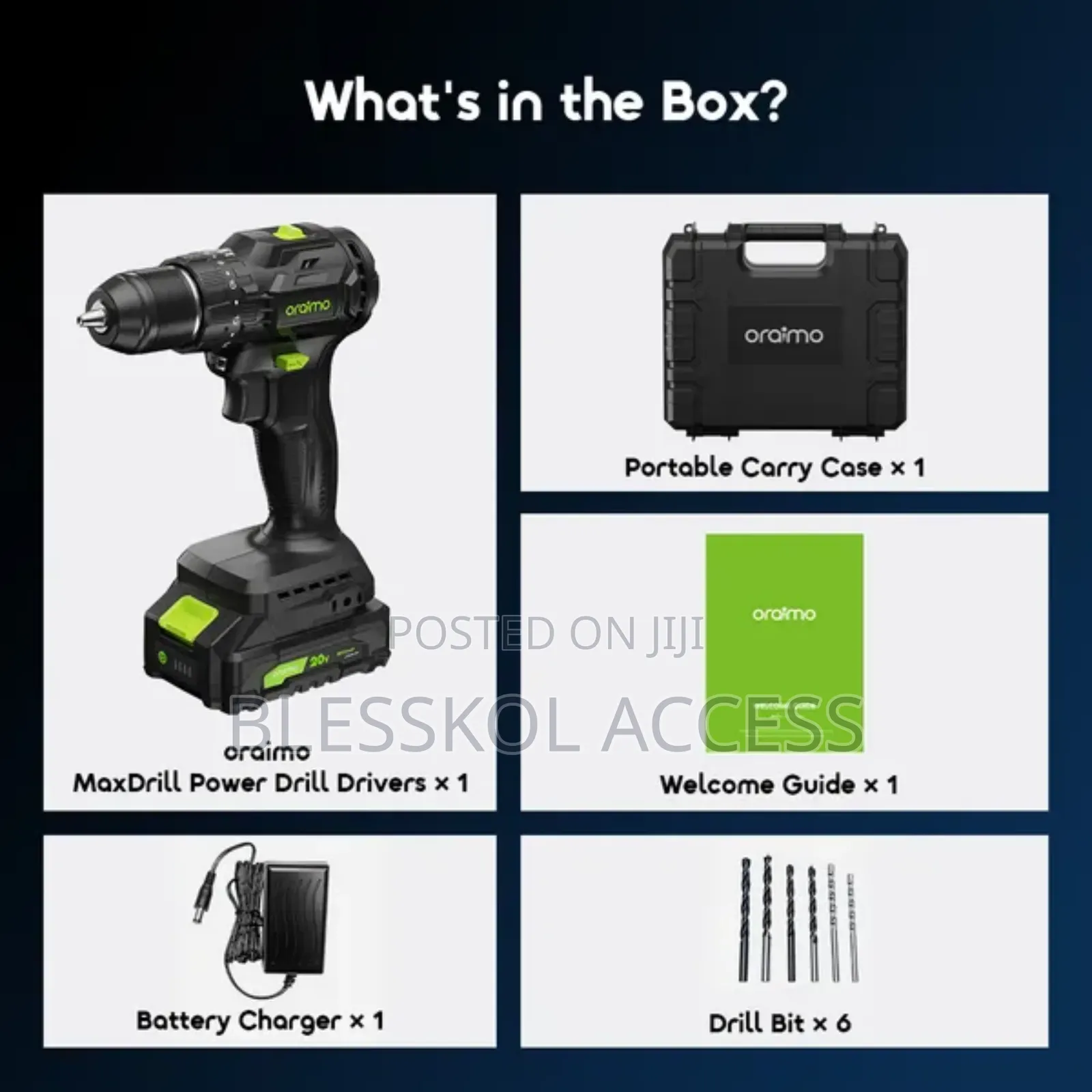 Oraimo Maxdrill 20v Cordless Versatile Power Drill Driver