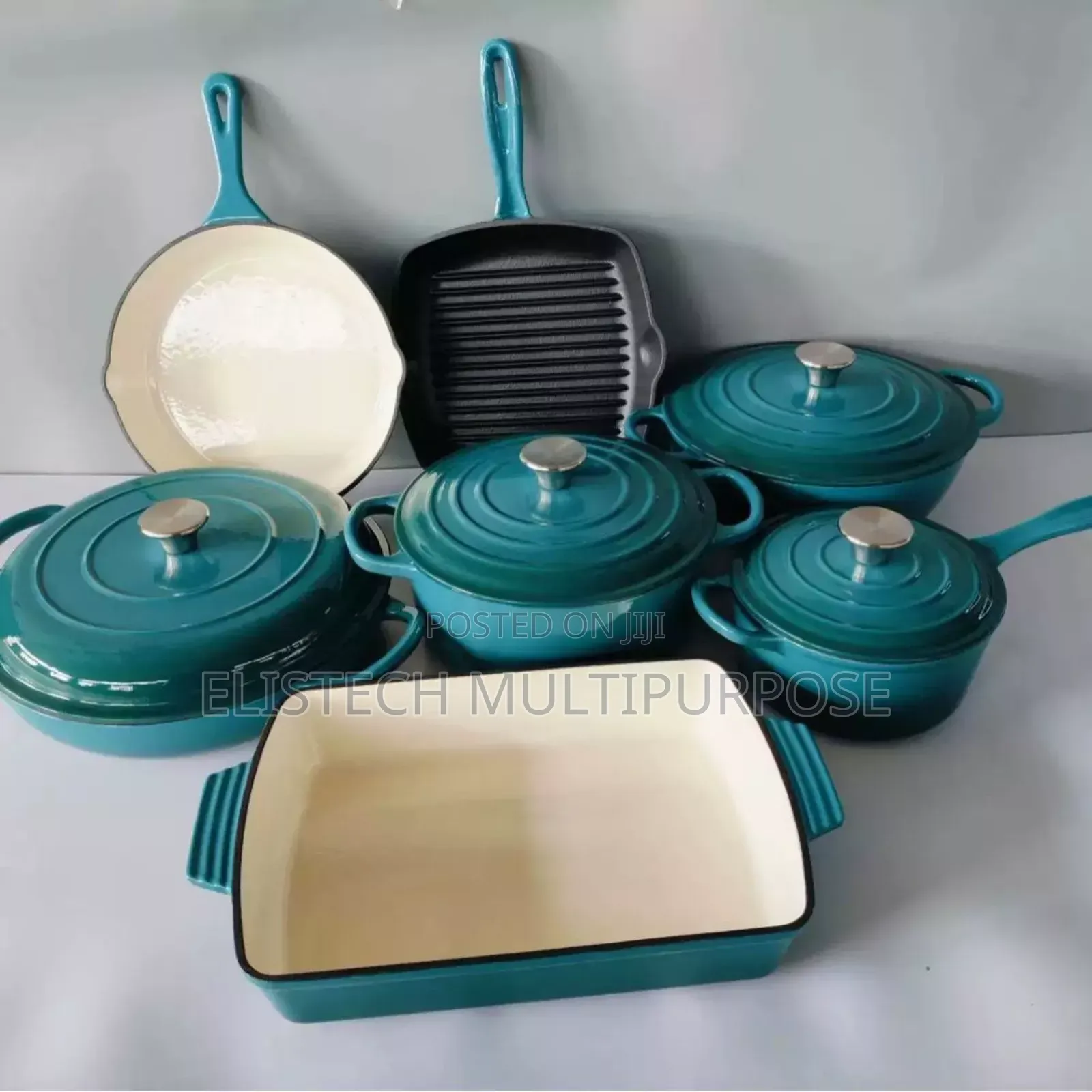 7 Piece Premium Cast Iron Cookware Set