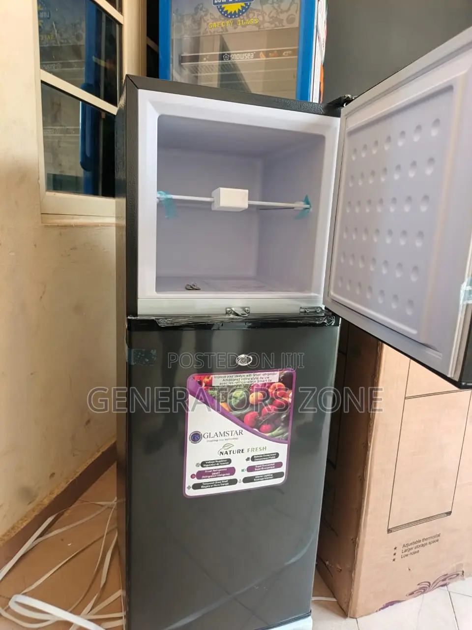 Double Door Cooling Fridge 175l Glamstar Unit
