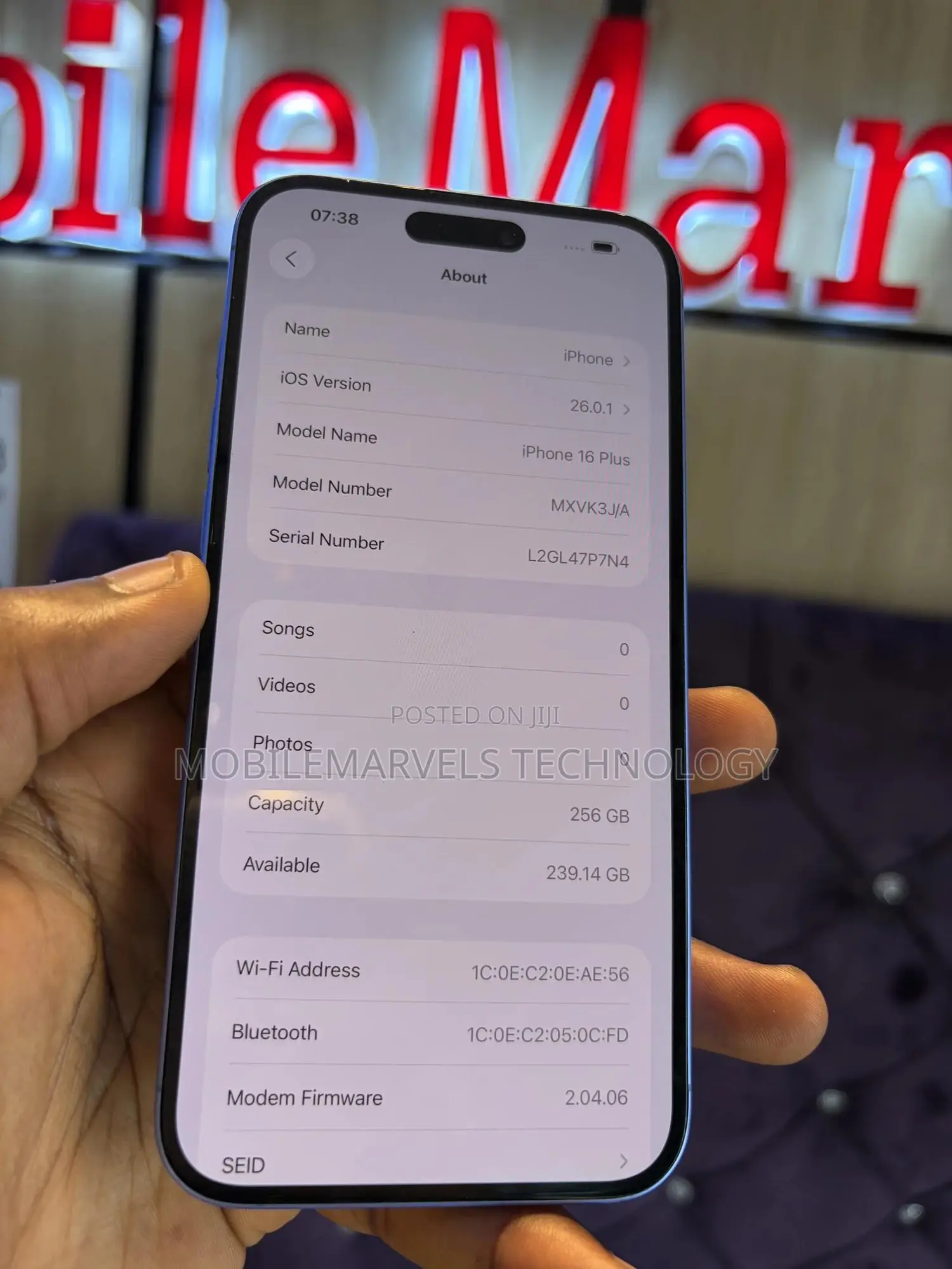 Apple iPhone 16 Plus 256 GB Blue