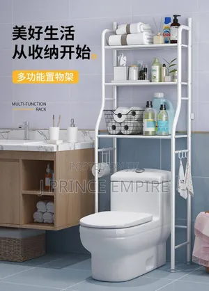 3 Tier Over Toilet Bathroom Storage Rack Shelf Organizer Space Saver
