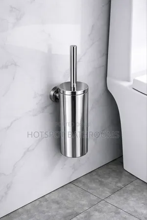 Wall Mounted Stainless Steel Toilet Brush Holder (Crome)