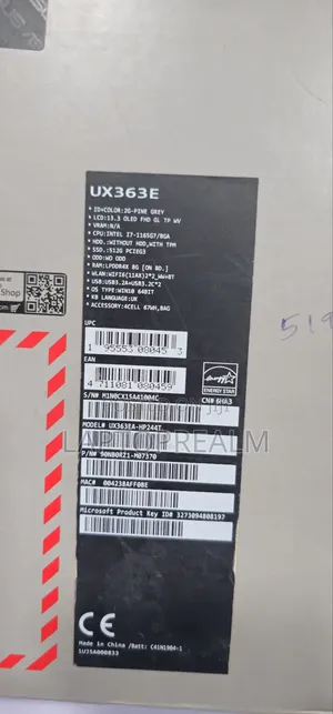 New Laptop Asus Zenbook Flip 13 UX363 8GB Intel Core i7 SSD 512GB