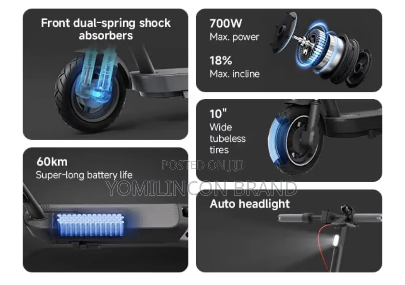 Xiaomi Electric Scooter 5,Front Dual-spring Shock Absorbers