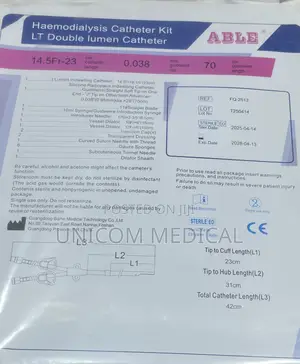 Able Long Term Hemodialysis Catheter Kit