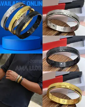 Mont Blanc Stainless Steel Men's Wrist Bracelets