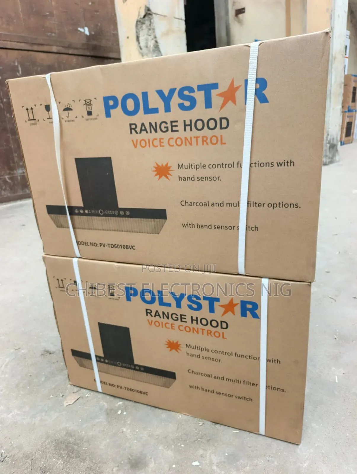 Original Polystar T-Shape Voice Command Automatic Range Hood 60cm Etc.
