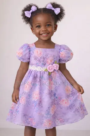 Lilac  Floral Princess Dress 