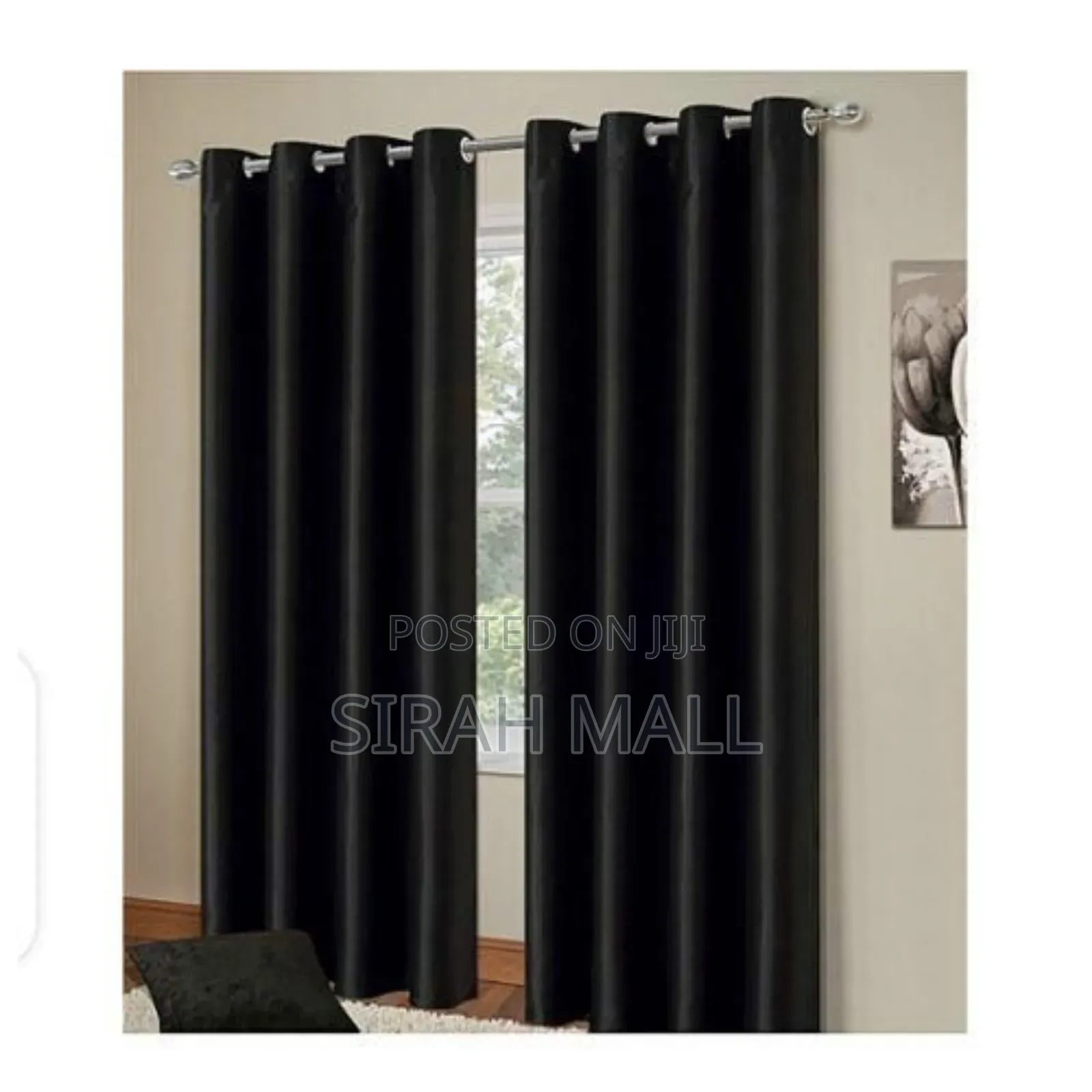 7.5ft by 7.5ft High Quality Curtain - Black