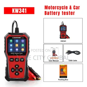Konnwei Kw341 Car Motorcycle Truck Battery Tester 6v 12v 24v Scanner
