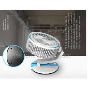 L-R Foldable Rechargeable Table Fan With Led Light