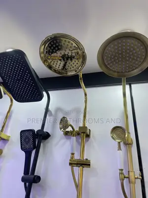 Shining Gold Standing Shower