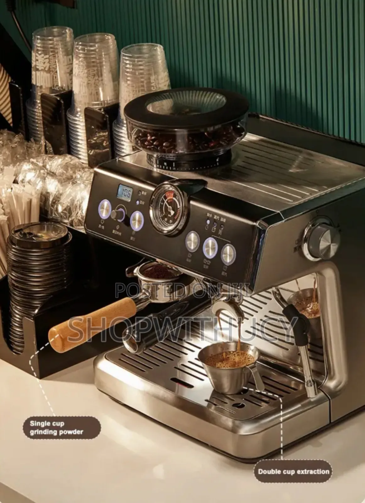 Duvel Premium Multifunctional Espresso Coffee Maker With Grinder