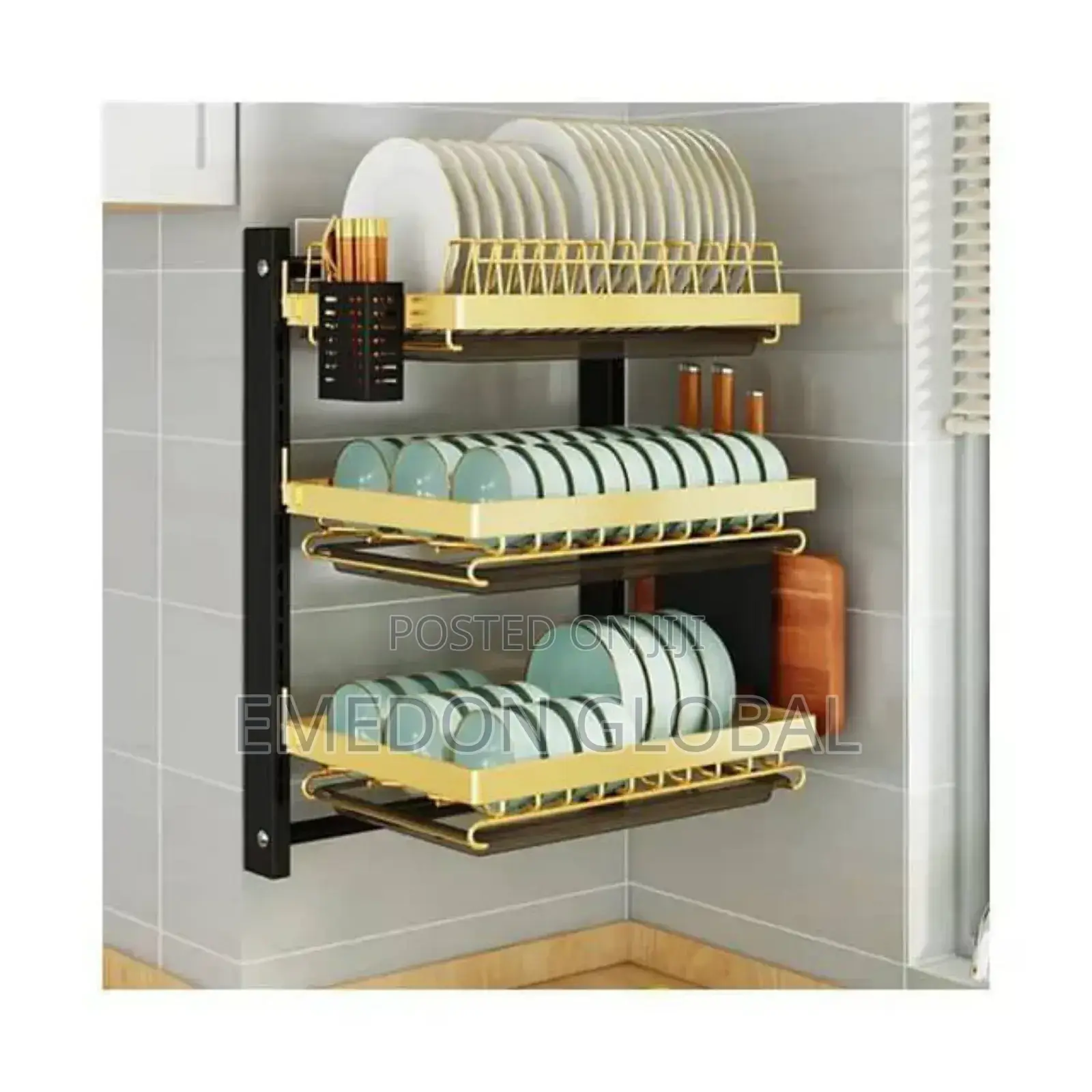 Stainless Steel 3 Layer Wall Mounted Dish Rack