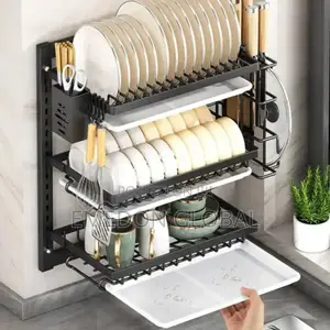Stainless Steel 3 Layer Wall Mounted Dish Rack