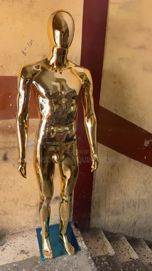 Medium Body Size Male Gold Chrome Mannequin