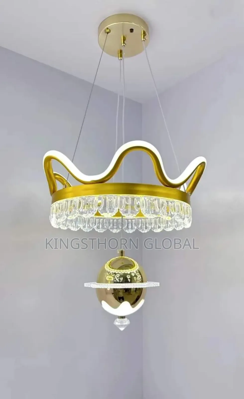 Modern Crystal Ring Led Chandelier