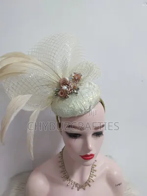 Gold Feathery Facinator
