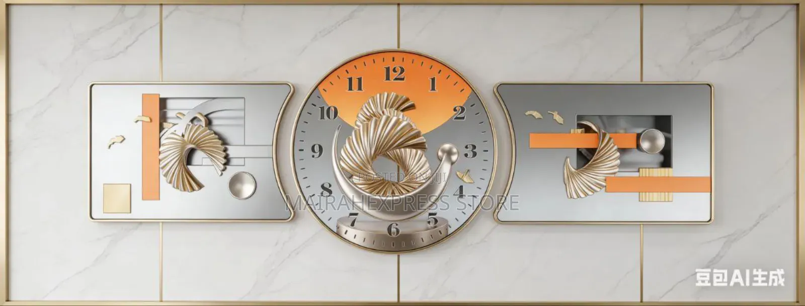 3 in 1 Frame Decor Wall Clock Ts
