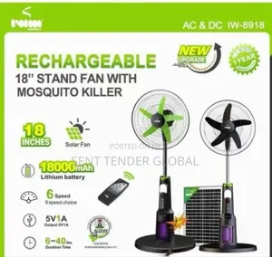 18,000mah Lithium Rechargeable Mosquitoes Killer 25watt Solar Panel