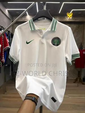 Nigeria Official Pre-match Conference White Polo Shirt