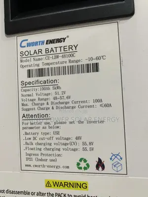 5kwh/48v Cworth Lithium Battery