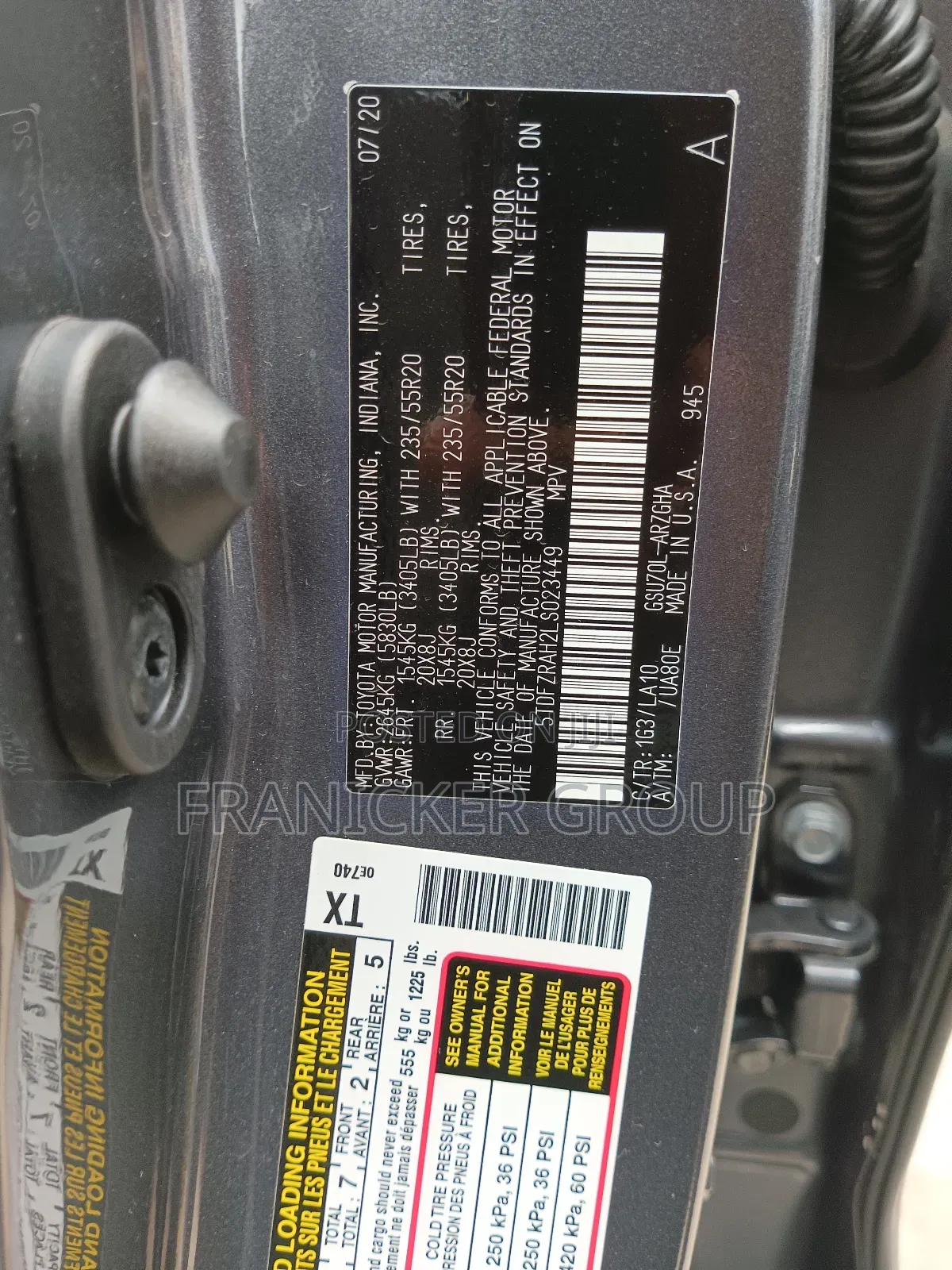 Toyota Highlander 2020 Gray