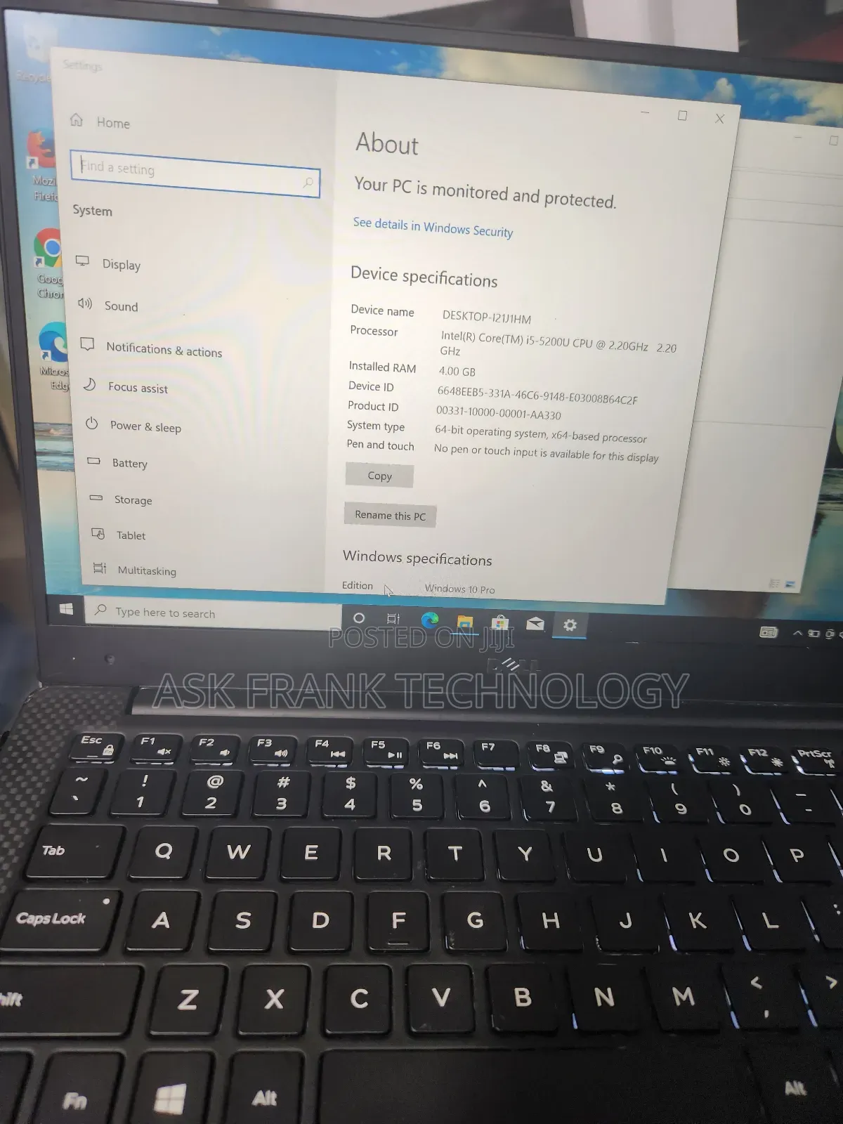 Laptop Dell XPS 13 4GB Intel Core i5 SSD 128GB