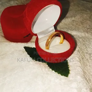 Gold Titanium Steel Non-Fading Rings -2pcs