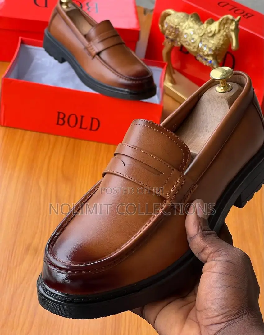 Classic Bold Leather Loafers