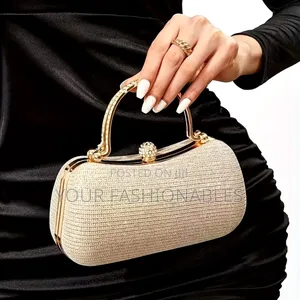 Gold Stone Set Handle Party Purse