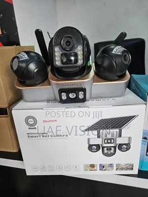 V380 All 3lens Rotateable Solar Camera Smart Ai Net Camera
