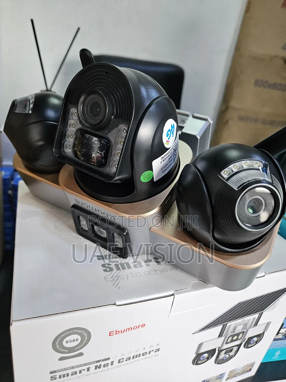 V380 All 3lens Rotateable Solar Camera Smart Ai Camera