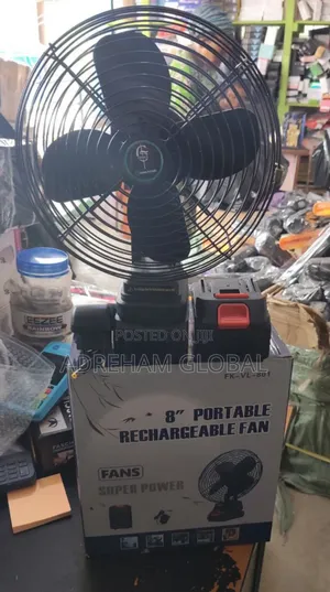 Lithium Fan With 2 48 Volts Batteries and Stainless Steel Blade