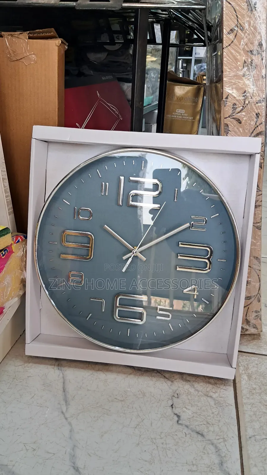 Apollo Silver Wall Clock