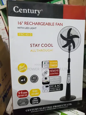 16 Inch Rechargeable Fan With Led Light
