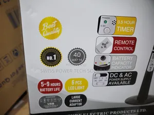 16 Inch Rechargeable Fan With Led Light