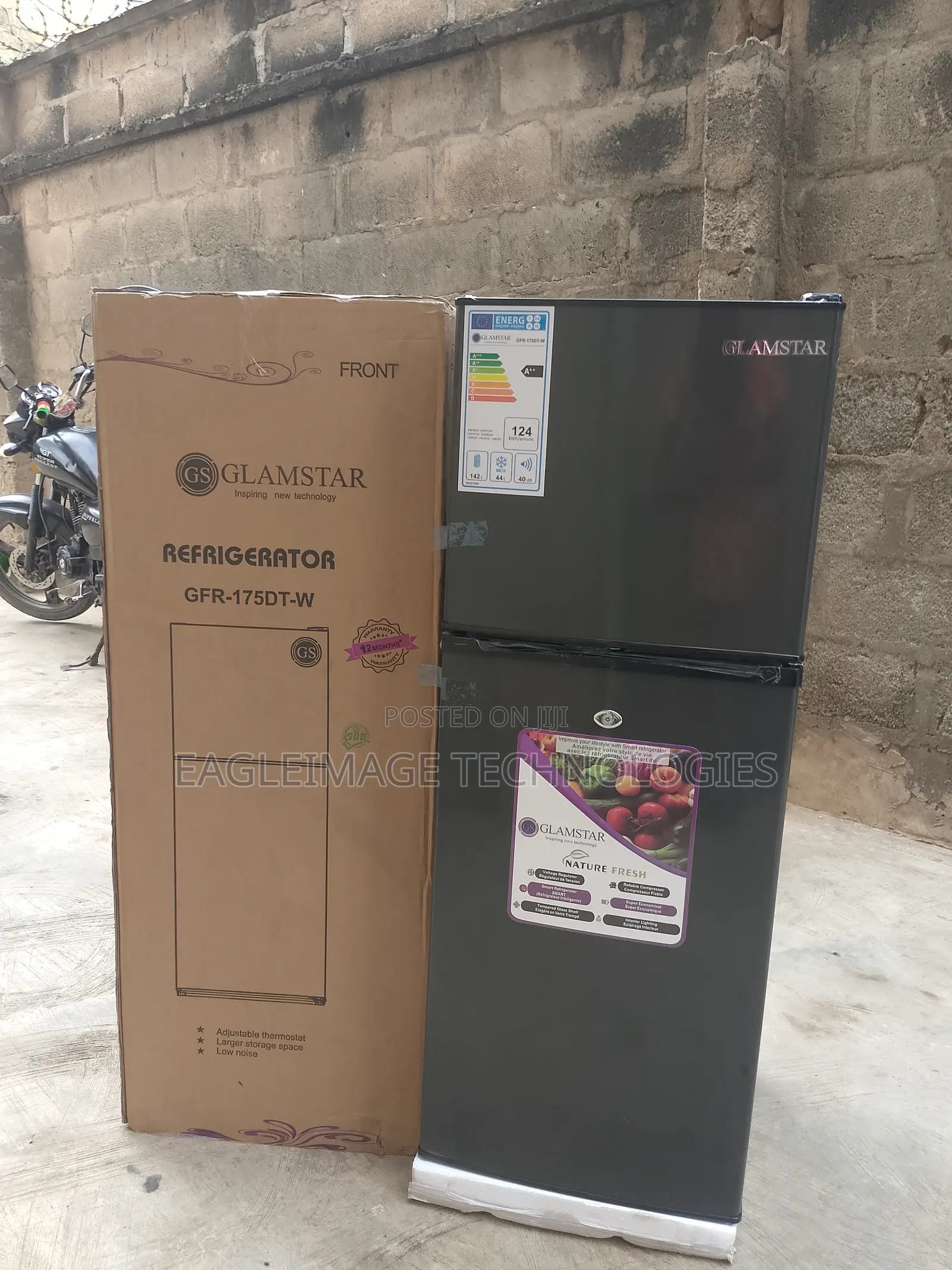 Spacious Glamster Double Door Refrigerator 142l