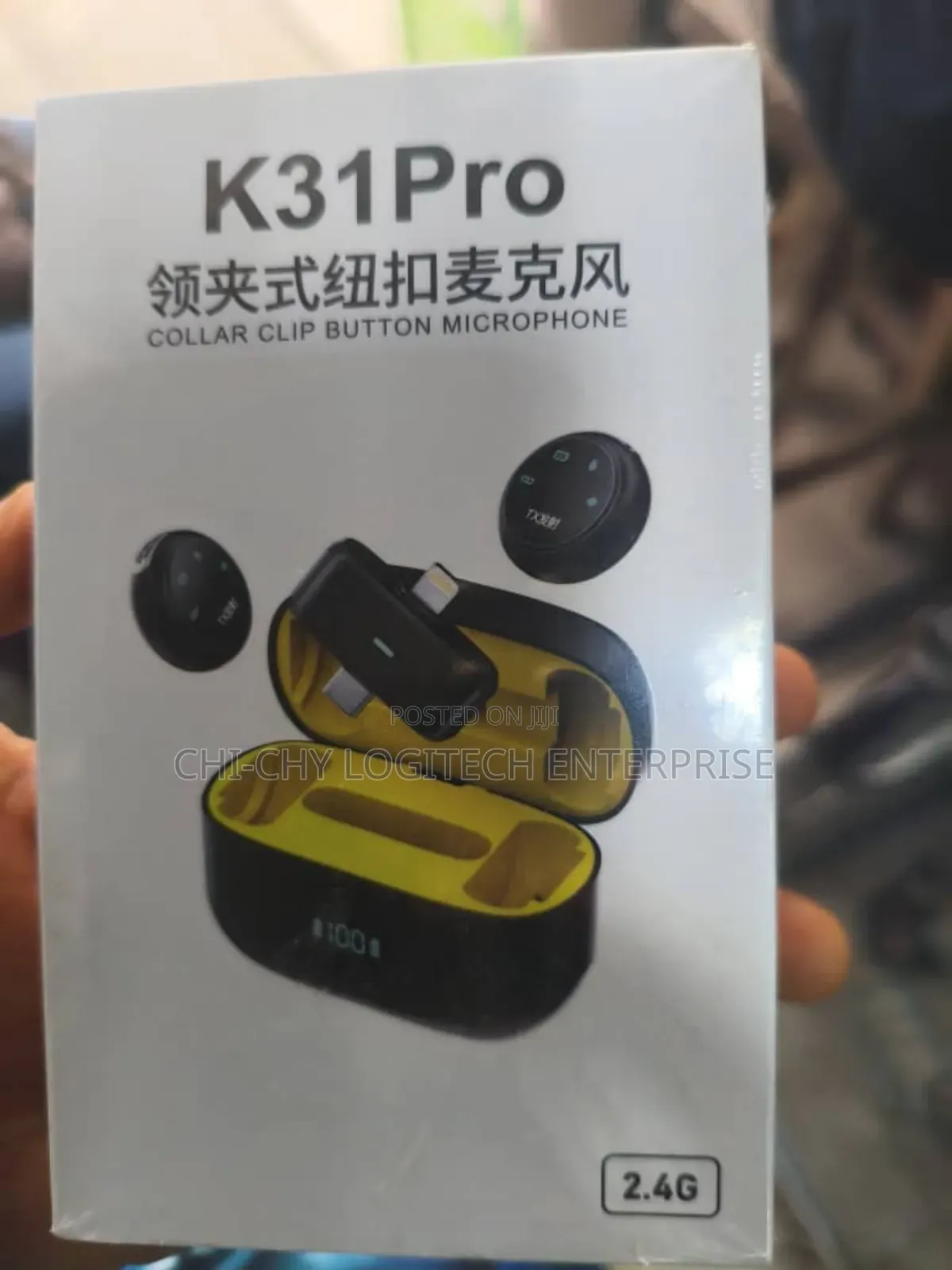  Pro Wireless Collar Clip Button Lavalier Microphone