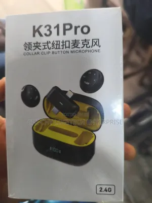  Pro Wireless Collar Clip Button Lavalier Microphone