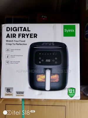 Syinix Digital Air Fryer 8l Black Colour
