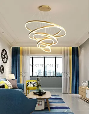 Modern Luxury Led 5 Ring Chandelier Light