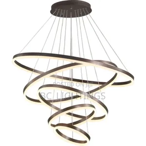 Modern Luxury Led 5 Ring Chandelier Light