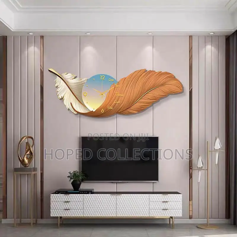 30by80cm Frame Feather Clock