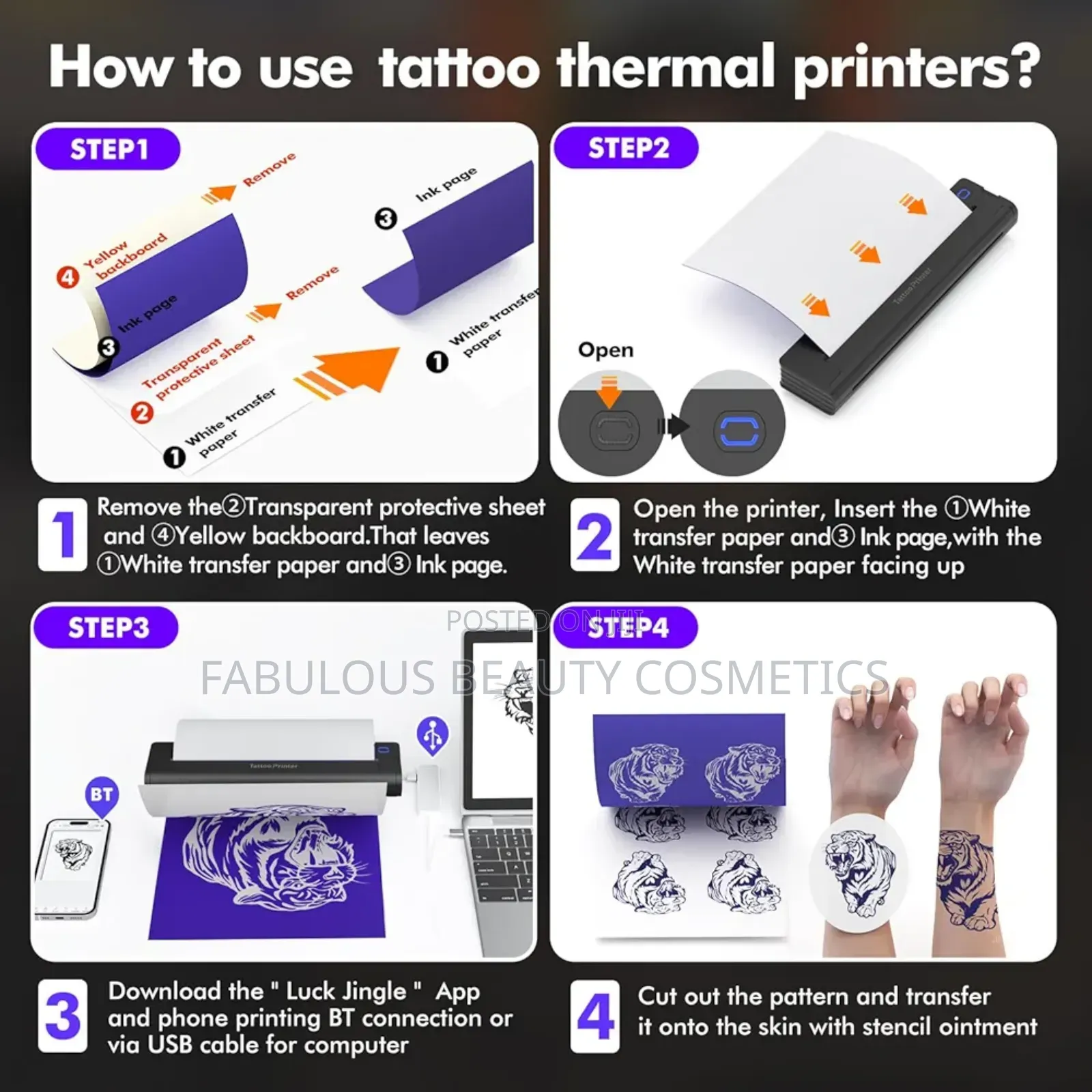 Bluetooth Tattoo Stencil Thermal Printer